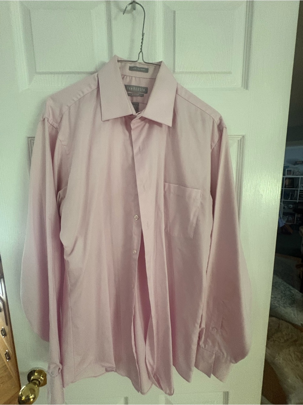 Van Heusen Light Pink Dress Shirt - Long Sleeve Point Collar